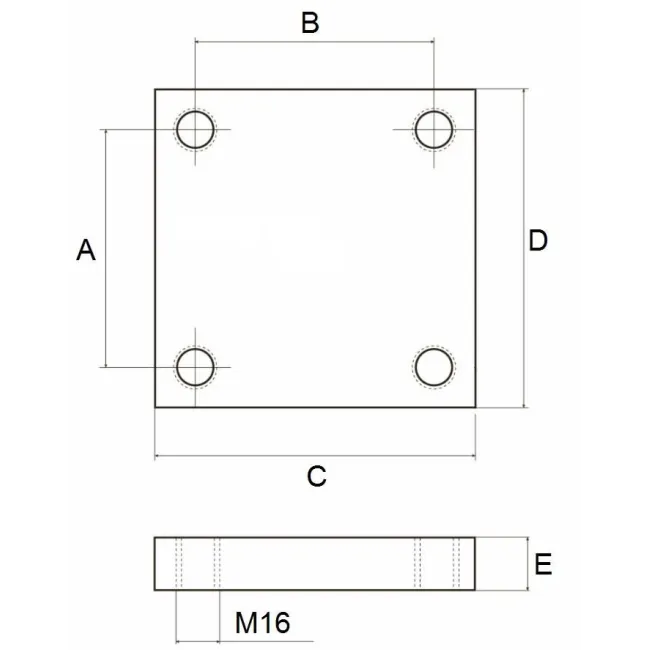 PIASTRA A SALD.130X130 4F.M16