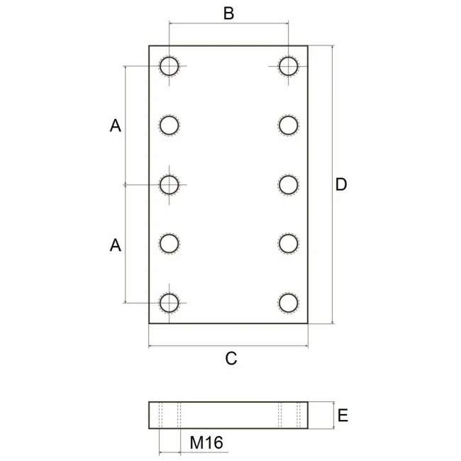 PIASTRA A SALD.130X220 10F.M16
