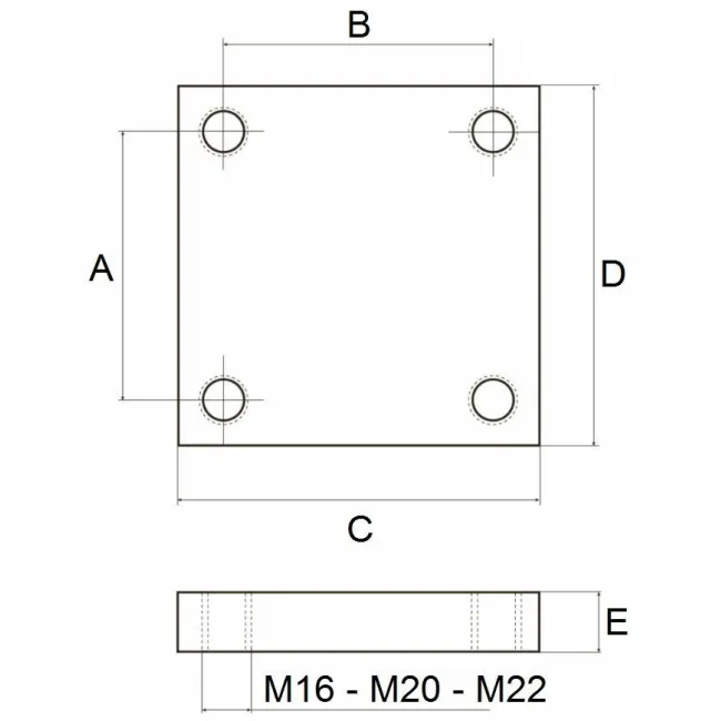 PIASTRA A SALD.160X160 4F.M22