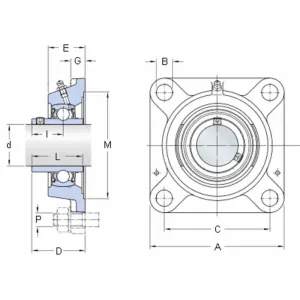 SUPPORTO SKF FY30TF (UCF206)