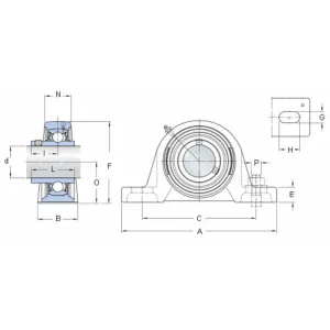 SUPPORTO SKF SY40TF (UCP208)