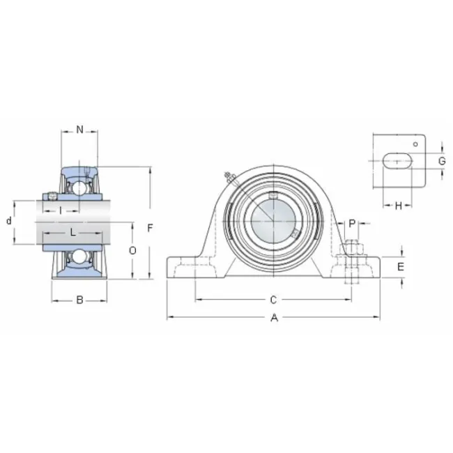 SUPPORTO SKF SY40TF (UCP208)
