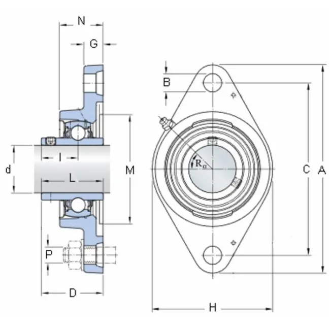 SUPPORTO SKF FYTB25TF UCFL205