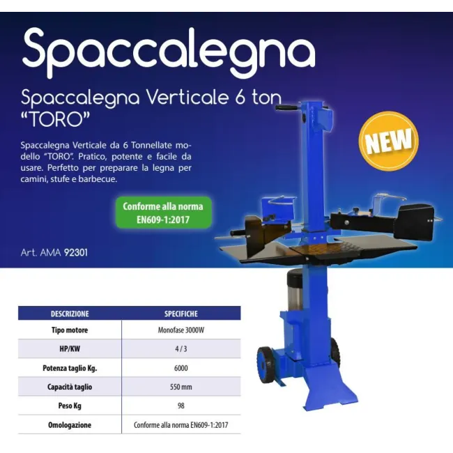 SPACCALEGNA 6 TON TORO