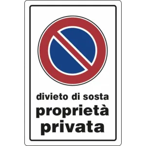 SEGN PRIVATA 30X20 PLASTICA