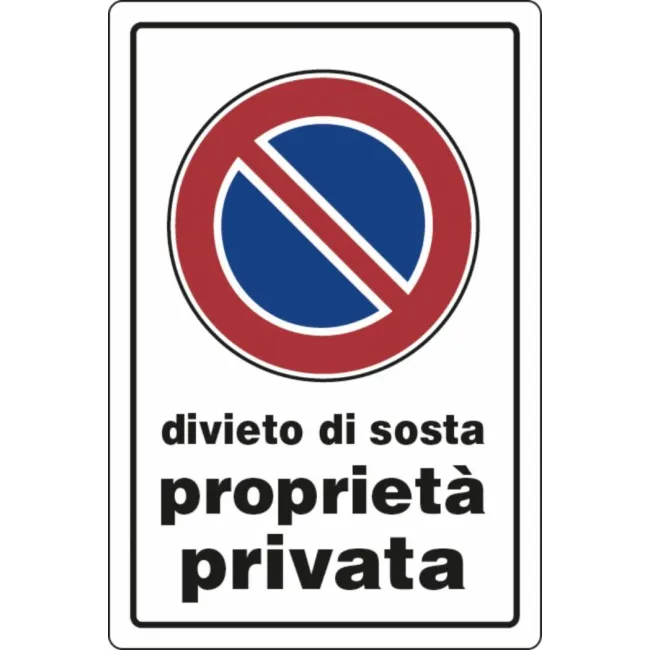 SEGN PRIVATA 30X20 PLASTICA