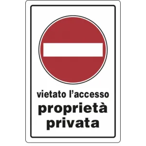 SEGN PRIVATA 30X20 PLASTICA