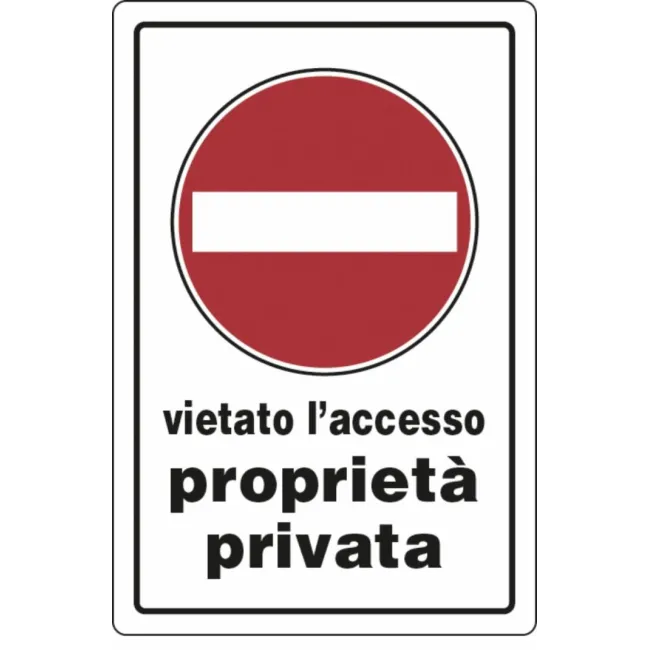 SEGN PRIVATA 30X20 PLASTICA