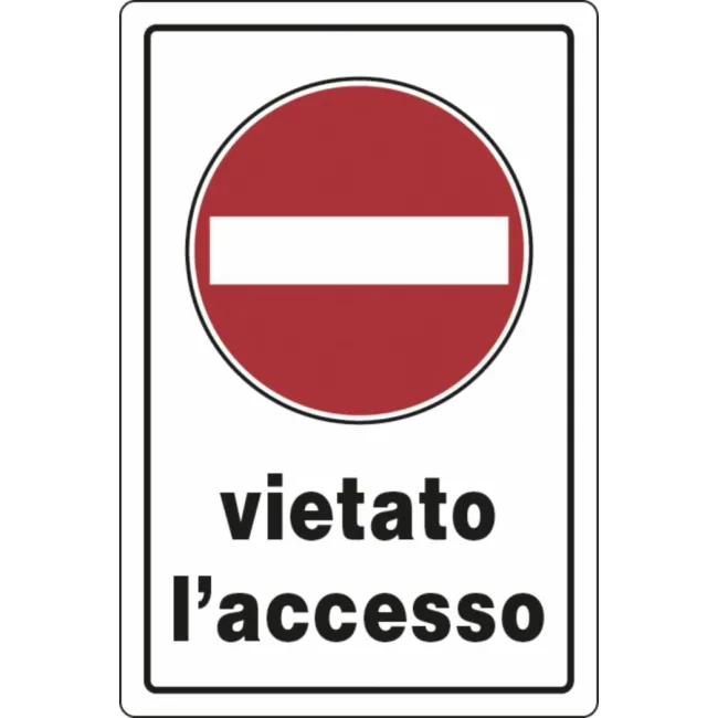 SEGN PRIVATA 30X20 PLASTICA