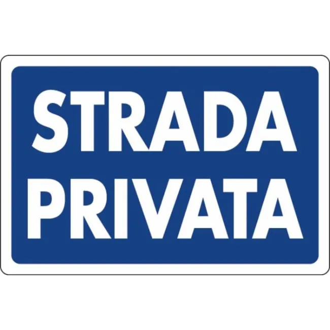 SEGN PRIVATA 30X20 PLASTICA