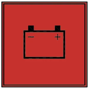 SPIA ROSSA BATTERIA 24X24MM