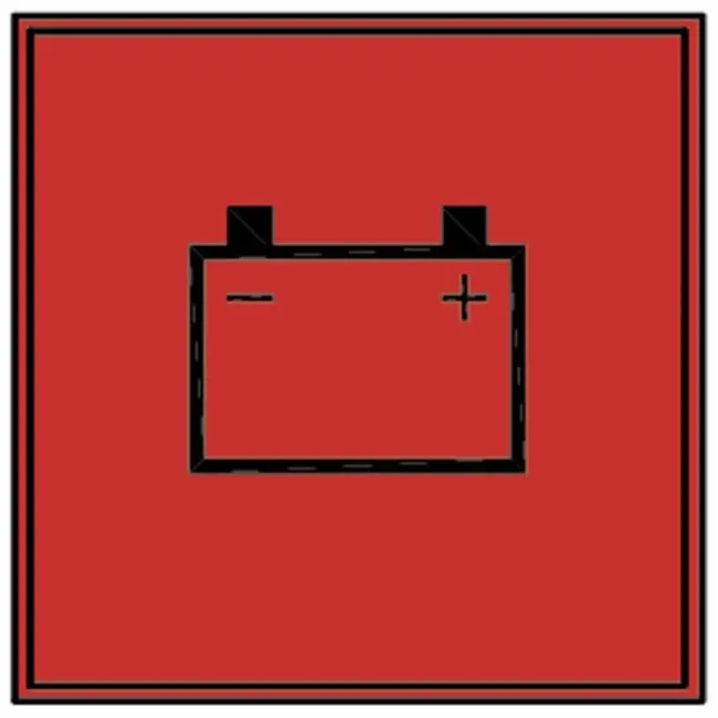SPIA ROSSA BATTERIA 24X24MM