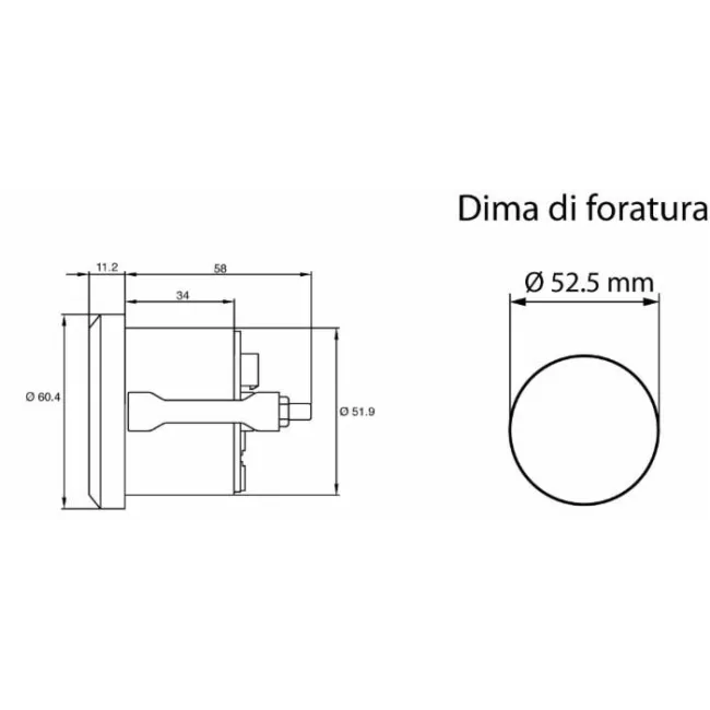 STRUM. LIVEL CARB 24V Ø52MMV
