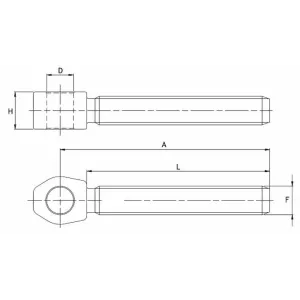 PERNO X ATTACCO SNOD.36X3 SX