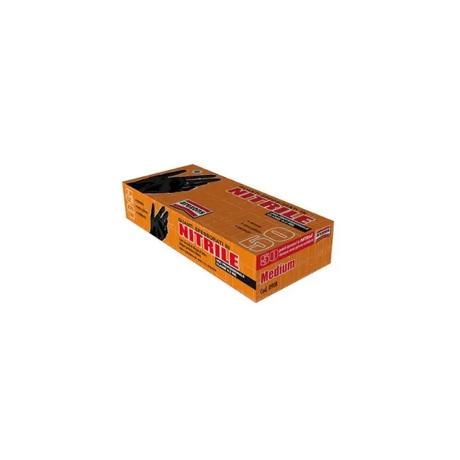 GUANTO IN NITRILE NERO 50PZ - L