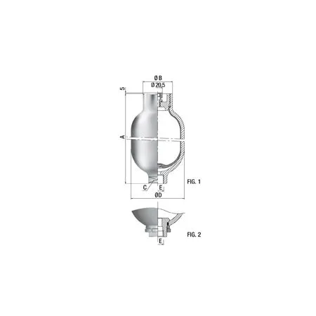 ACCUMULATORE PMAX 250 BAR 0.75 LT
